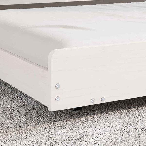 vidaXL Estrutura da Cama Branco 75 x 190 cm Madeira de Pinheiro S&oacute;lida