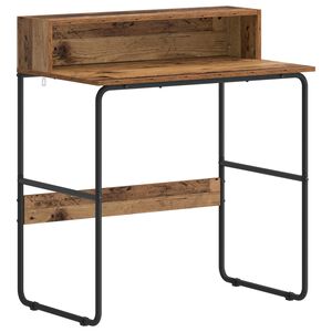 vidaXL Mesa com Armazenamento Madeira de carvalho 80 x 50 x 91 cm