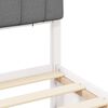 vidaXL Estrutura de Cama com Cabeceira Estofada Cinzento-claro