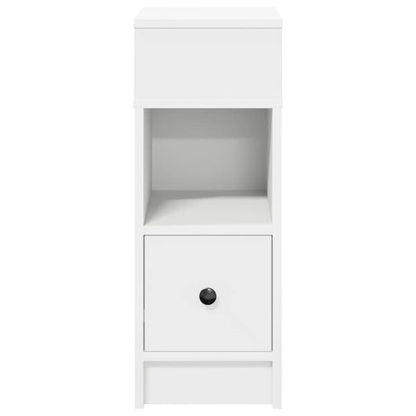vidaXL Mesa de cabeceira com gaveta 25x31x66 cm branco