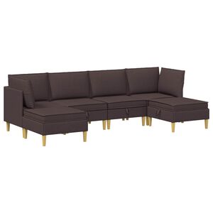 vidaXL Conjunto de sof&aacute; modular com armazenamento 6 unid. Tecido