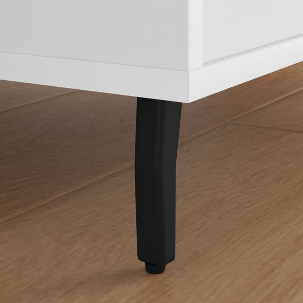 vidaXL P&eacute;s de Apoio 2 pcs Preto 40 x 40 x 100 mm Ferro