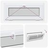 vidaXL Janela de por&atilde;o RISOR 90x40 cm basculante 2 vidros branco