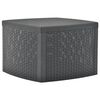 vidaXL Mesa de apoio 54x54x36,5 cm pl&aacute;stico antracite