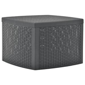 vidaXL Mesa de apoio 54x54x36,5 cm pl&aacute;stico antracite