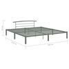 vidaXL Estrutura de cama 180x200 cm metal cinzento