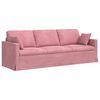 vidaXL Conjunto de Sof&aacute;s 2 pcs Rosa 228 x 78 x 80 cm Veludo