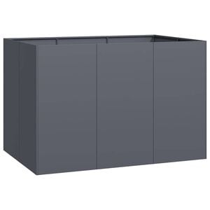 vidaXL Vaso floreira 120x80x80 cm a&ccedil;o antracite