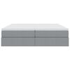 vidaXL Cama com arruma&ccedil;&atilde;o e colch&atilde;o Cinzento-claro 200 x 200 cm