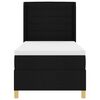 vidaXL Cama Box Spring com colch&atilde;o Preto 80 x 200 cm tecido