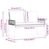 vidaXL Banco de exterior com almofada Cinza e Marinho 118 x 55 x 82 cm
