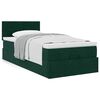 vidaXL Estrutura de cama otomana colch&atilde;o 90x200 cm veludo verde escuro