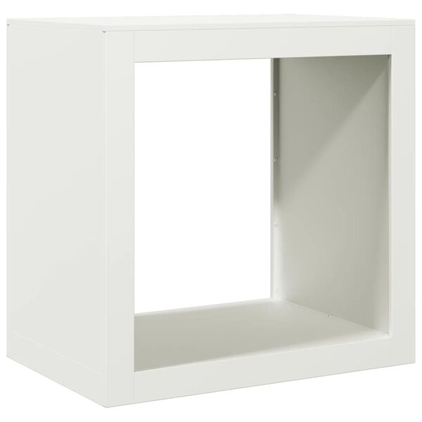 vidaXL Suporte para lenha 60x40x60 cm a&ccedil;o branco