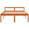 vidaXL Cama para idosos 140x200 cm madeira pinho maci&ccedil;a castanho cera