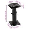 vidaXL Pedestal para banco de barco ajust&aacute;vel girat&oacute;rio a 360&deg; a&ccedil;o