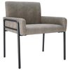 vidaXL Poltrona decorativa Cinzento-claro Imita&ccedil;&atilde;o de camur&ccedil;a