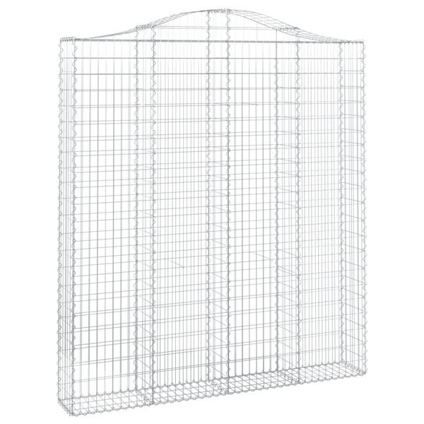 vidaXL Cestos gabi&atilde;o arqueados 5pcs 200x30x220/240cm ferro galvanizado