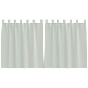 vidaXL Cortinas de voile com la&ccedil;os 2 pcs cinzento-claro 140x140 cm