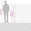 vidaXL Cerca com Poste Prateado 1,4 x 10 m A&ccedil;o