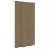 vidaXL Tela de varanda 140x240 cm tecido oxford cinza-acastanhado