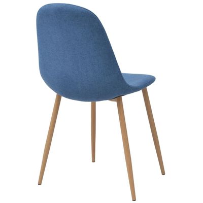vidaXL Cadeiras de jantar 4 pcs tecido azul