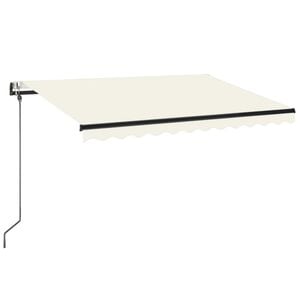 vidaXL Toldo autom&aacute;tico com LED e sensor de vento 350x250 cm cor creme