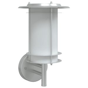 vidaXL Candeeiro de parede para exterior a&ccedil;o inoxid&aacute;vel prateado