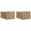 vidaXL Gabinete de Canto Montado na Parede 2 pcs Carvalho Arttisan
