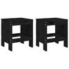 vidaXL Bancos de jardim 2 pcs 40x36x45 cm pinho maci&ccedil;o preto