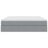 vidaXL Cama com arruma&ccedil;&atilde;o e colch&atilde;o Cinzento-claro 180 x 200 cm