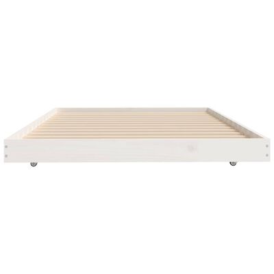 vidaXL Estrutura de cama 90x200 cm madeira de pinho maciça branco