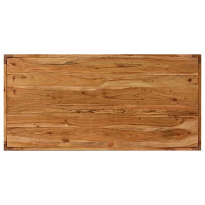 vidaXL Mesa de jantar madeira de acácia maciça 120x60x78 cm castanho