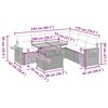 vidaXL 7 pcs conjunto sof&aacute;s jardim c/ almofad&otilde;es vime PE/ac&aacute;cia preto