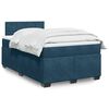 vidaXL Cama boxspring com colch&atilde;o 120x190 cm veludo azul