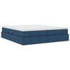 vidaXL Cama com arruma&ccedil;&atilde;o e colch&atilde;o Azul 200 x 200 cm Poli&eacute;ster