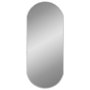 vidaXL Espelho de parede oval 70x30 cm prateado