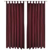 vidaXL Cortinas de cetim com la&ccedil;os 2 pcs 140 x 245 cm bord&ocirc;
