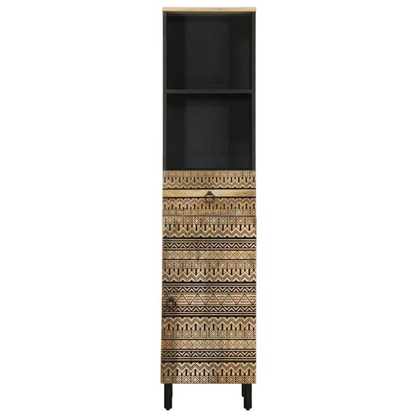 vidaXL Armário de casa de banho 38x33,5x160 cm mangueira maciça