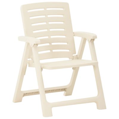 vidaXL Cadeiras de jardim 4 pcs plástico branco