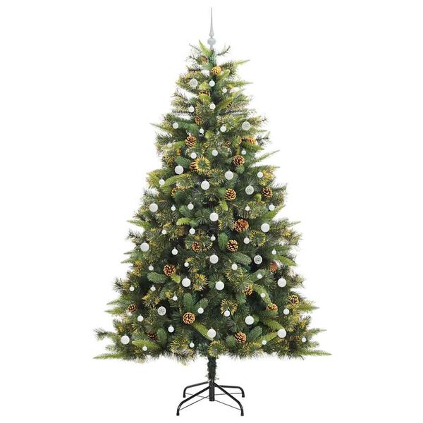 vidaXL &Aacute;rvore de Natal Artificial Articulada com Cones Verde 240 cm