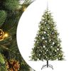 vidaXL &Aacute;rvore de Natal Artificial Articulada com Cones Verde 180 cm
