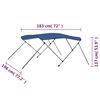 vidaXL Toldo em 3 arcos Bimini 183x196x137 cm azul
