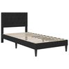 vidaXL Estrutura de cama com colch&atilde;o Preto 80 x 200 cm Veludo