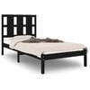 vidaXL Estrutura cama pequena solteiro 75x190 cm madeira maci&ccedil;a preto