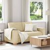 vidaXL Sof&aacute; de 2 lugares em tecido creme 160x78x84 cm
