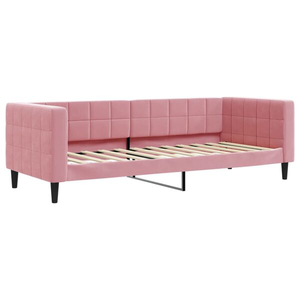 vidaXL Sof&aacute;-cama 80x200 cm veludo rosa