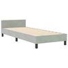 vidaXL Cama Box com cabeceira Cinzento-claro 80 x 200 cm Veludo