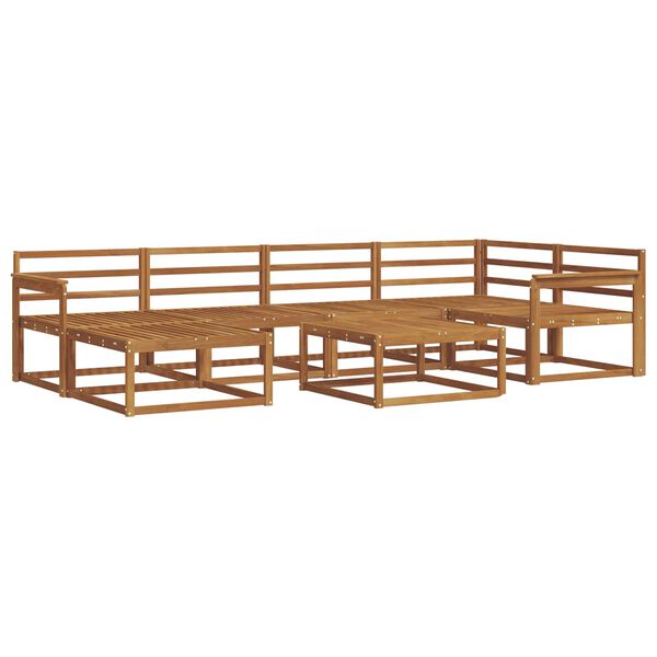 vidaXL Conjunto de Sof&aacute;s para Exterior 7 pcs Natural