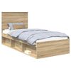 vidaXL Estrutura da Cama com cabeceira Carvalho Sonoma 90 x 200 cm