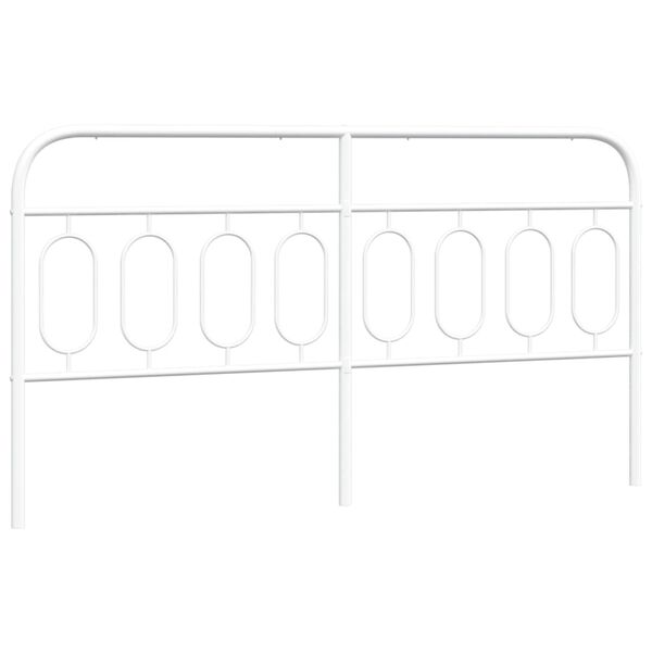 vidaXL Cabeceira de substitui&ccedil;&atilde;o 160 cm metal branco